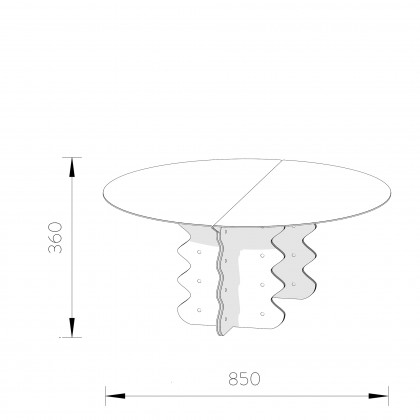 Журнальный стол Large table "Hvylya"
